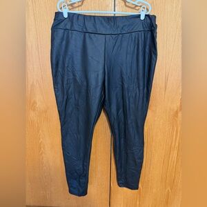 Women's Faux Leather Black Pants